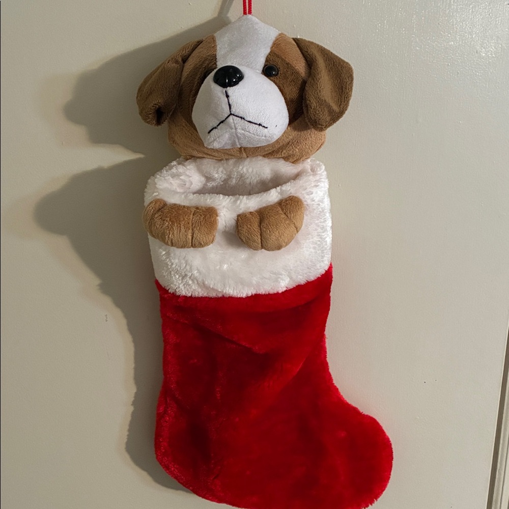3-D TERRIER PUPPY STOCKING